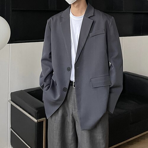 小西装外套男春秋ins痞帅高级感男装oversize休闲西服XF130-P95
