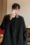 西服外套男秋休闲宽松oversize痞帅ins港风上衣小西装F118-P95，男装西服套装，电商A152