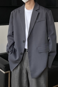 抖音品质西装外套ins男装高级感休闲垫肩上衣小西服大码XF130-P95图片