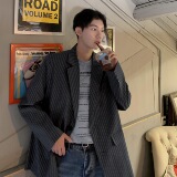 春秋男士休闲西服小西装潮ins单西外套痞帅宽松大码韩版F178-P95，男装西服套装，电商A152