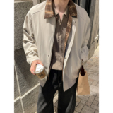 假两件飞行夹克男美拉德穿搭格纹拼接棒球服大码F326-P98128，男装夹克，电商A152