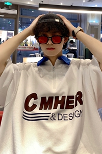 夏季男士短袖翻领t恤宽松休闲polo衫港风半袖ins潮流衣服PL03-P45图片