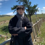 呢子外套男短款加厚韩版潮流港风宽松情侣装毛呢大衣男F216-P108，男装毛呢大衣，电商A152