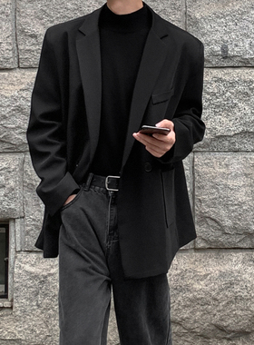 直播款 2024秋装韩版垫肩小西装男 宽松休闲西服外套大码F521-P98