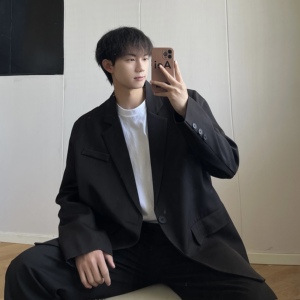 抖音品质西装外套ins男装高级感休闲垫肩上衣小西服大码XF130-P95图片