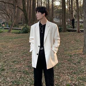 高级感西装外套男轻熟风韩版垫肩西服痞帅炸街F505-P110图片