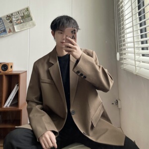 休闲西服男春秋季宽松dk制服痞帅小西装外套大码XF130-P95加棉105图片