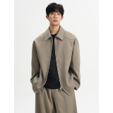 2026春夏新款高级感翻领夹克外套男韩版短款休闲套装F655-P95，男装夹克，电商A152