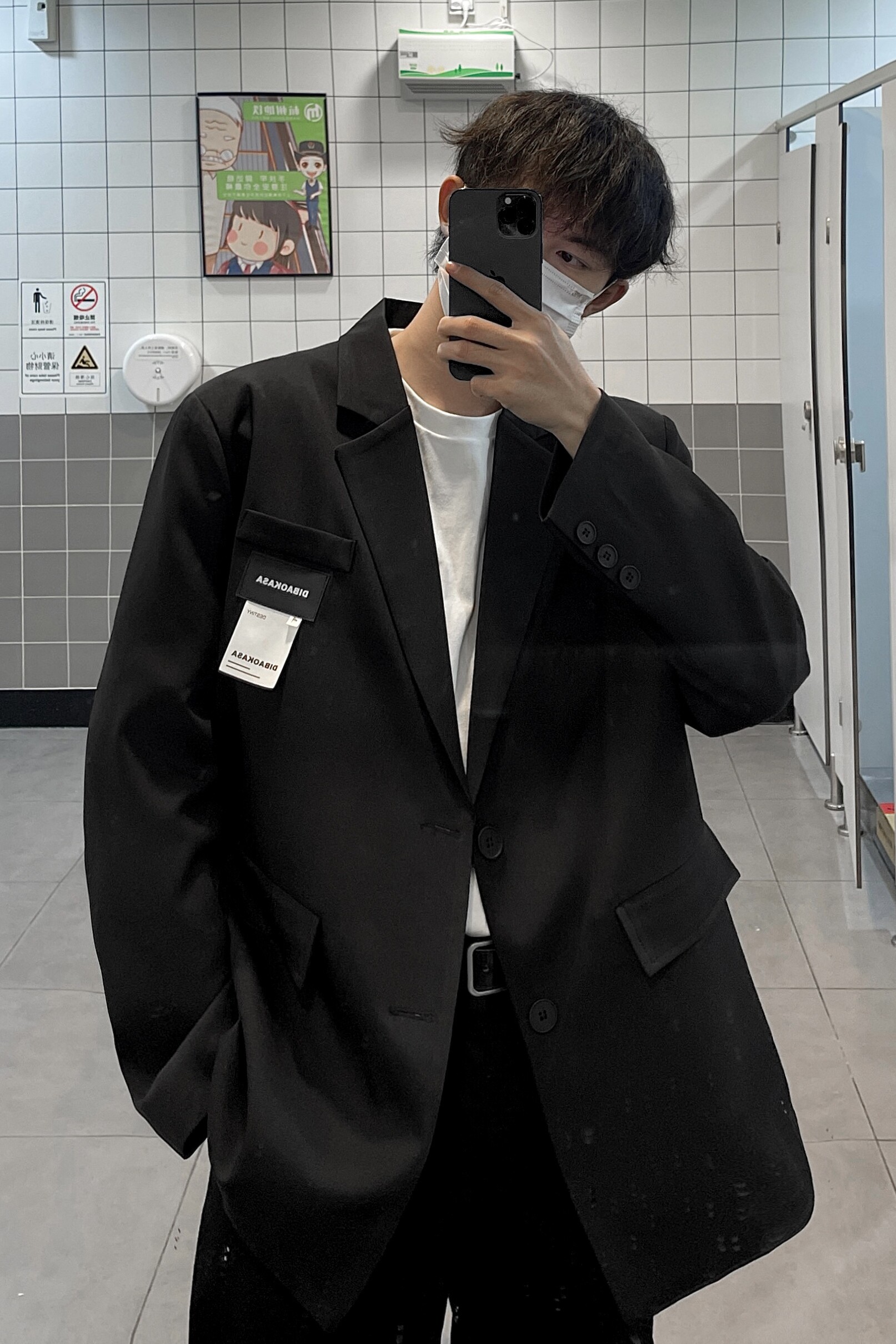 休闲西服男ins潮痞帅韩版小西装宽松大码潮流百搭外套XF120-P95,男装西服套装,电商A152