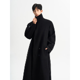 直播加厚毛呢大衣男韩版宽松双排扣中长款风衣F779-P138，男装风衣，电商A152