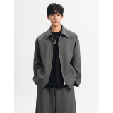 2026春夏新款高级感翻领夹克外套男韩版短款休闲套装F655-P95，男装夹克，电商A152