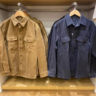 男 情侣休闲宽松长袖 女装 衬衫 衬衣472897 灯芯绒工装 2024秋冬新款