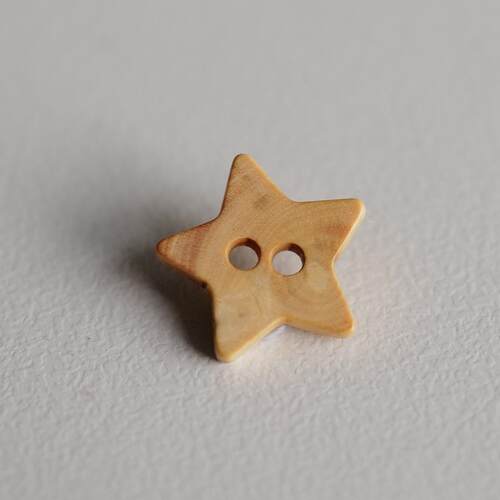 橄榄木原色星星造型纽扣