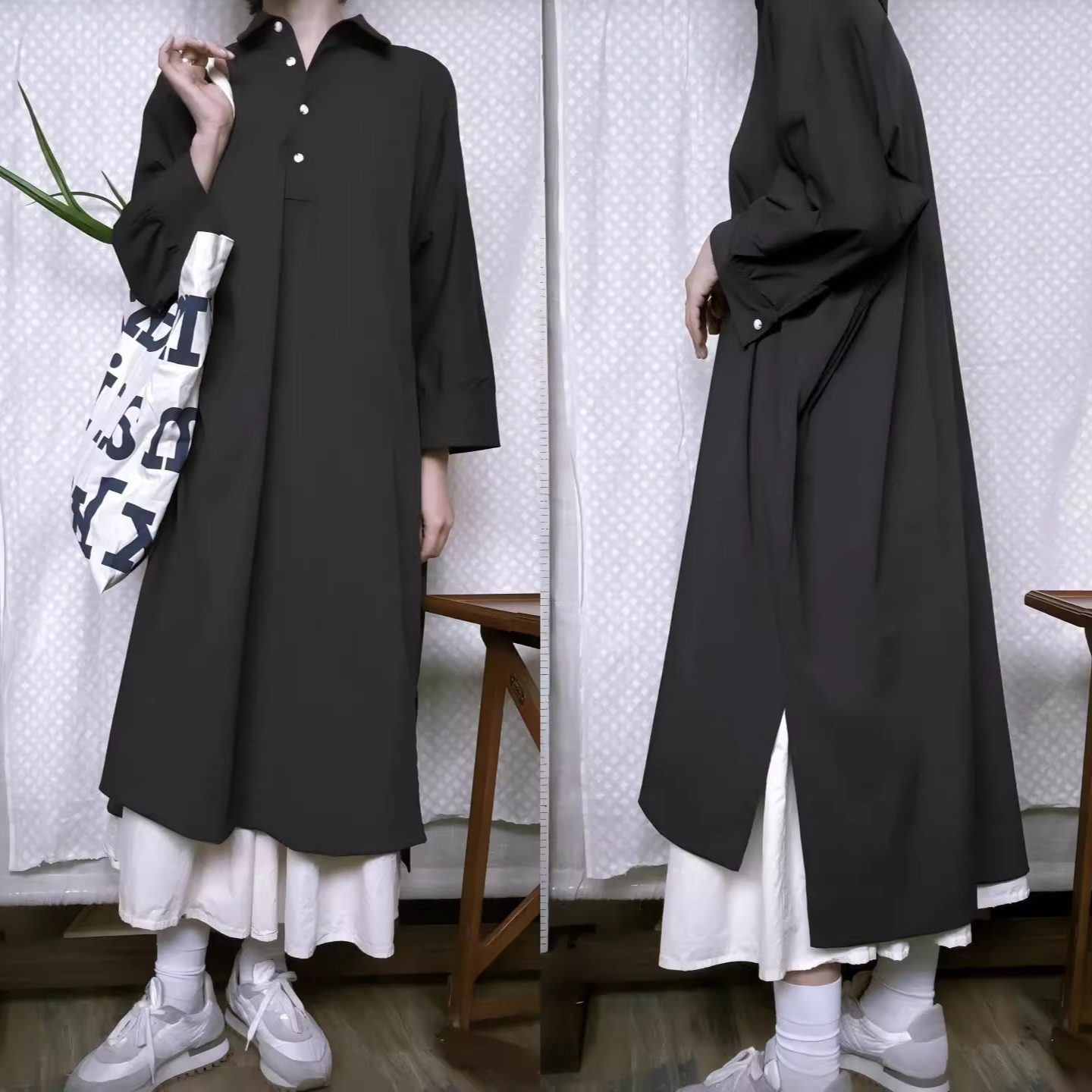 埃尔斯沃思宽松衬衣加长样衣