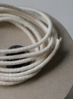 1米价格 3mm宽英国Merchant and mills仙鹤白再生棉皮筋