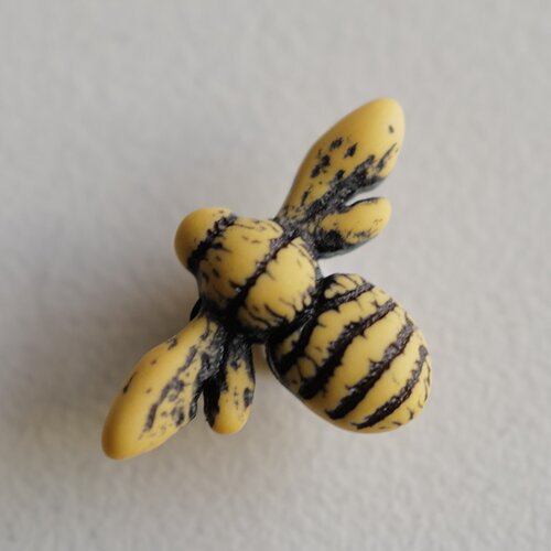 黄黑色蜜蜂昆虫纽扣18mm