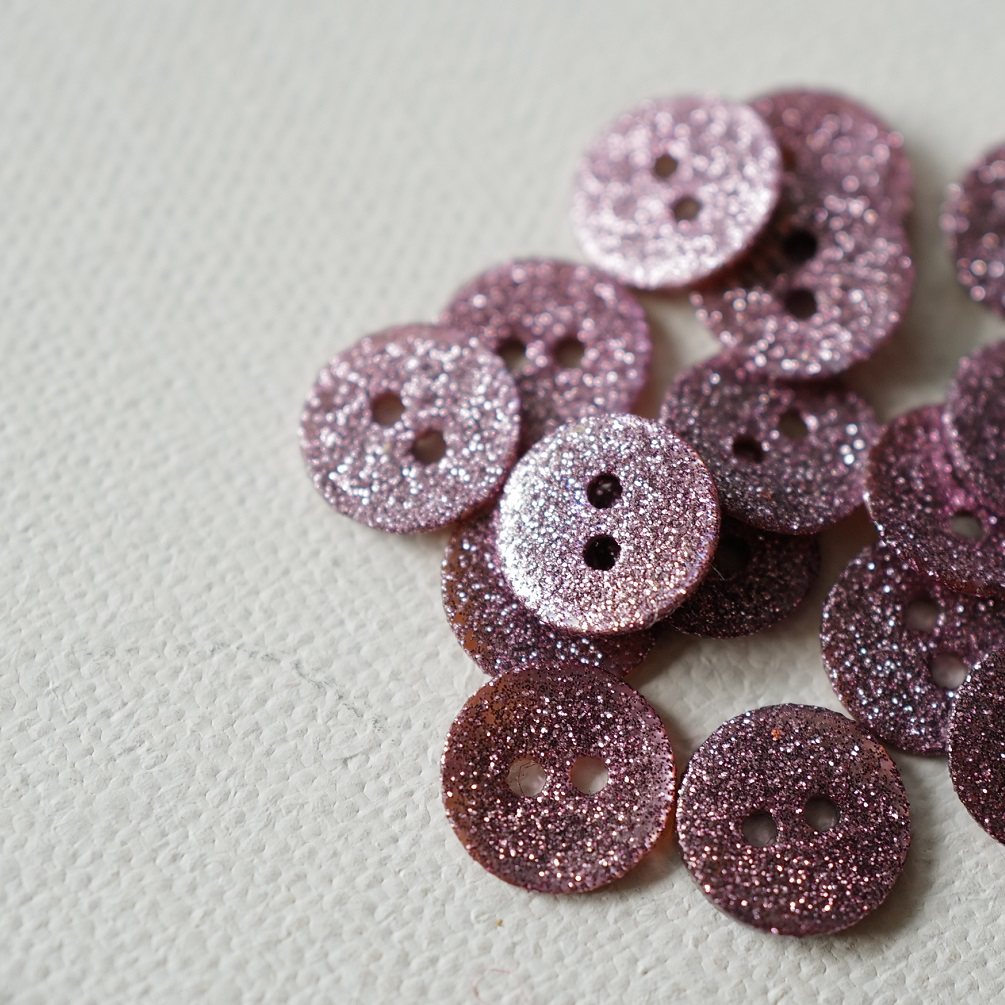 10mm 一颗价格英国 textile garden粉色闪亮贝壳纽扣