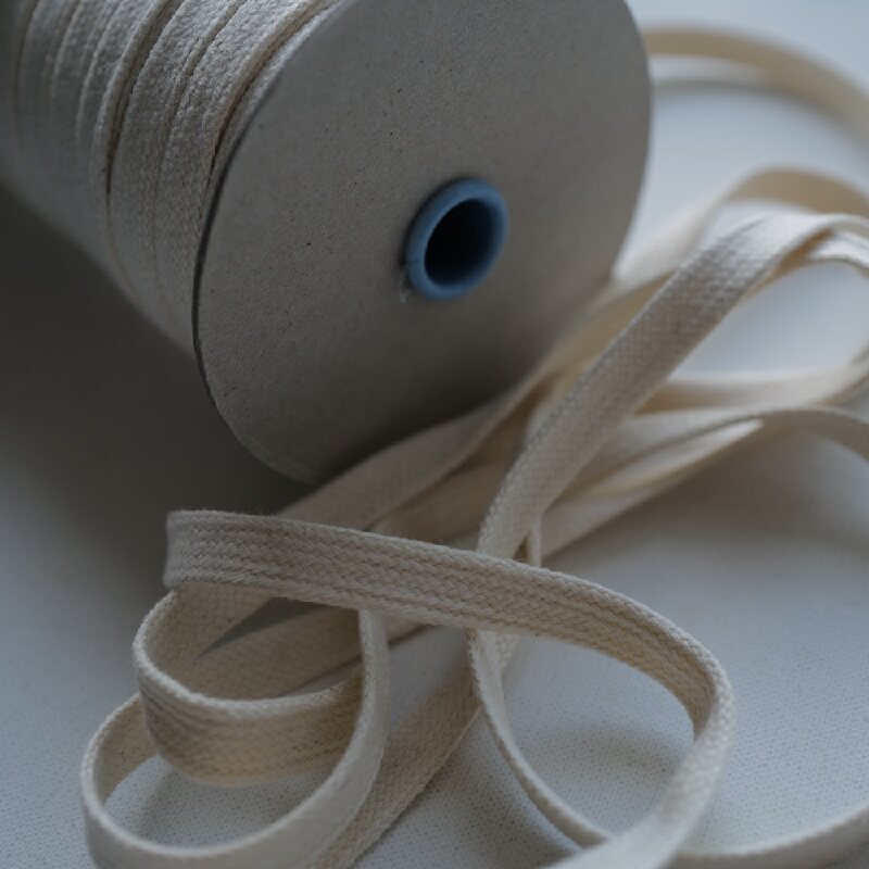 再生棉仙鹤乳白色抽绳带