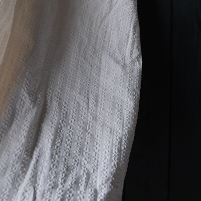 纯白泡泡条纹棉布117cm宽