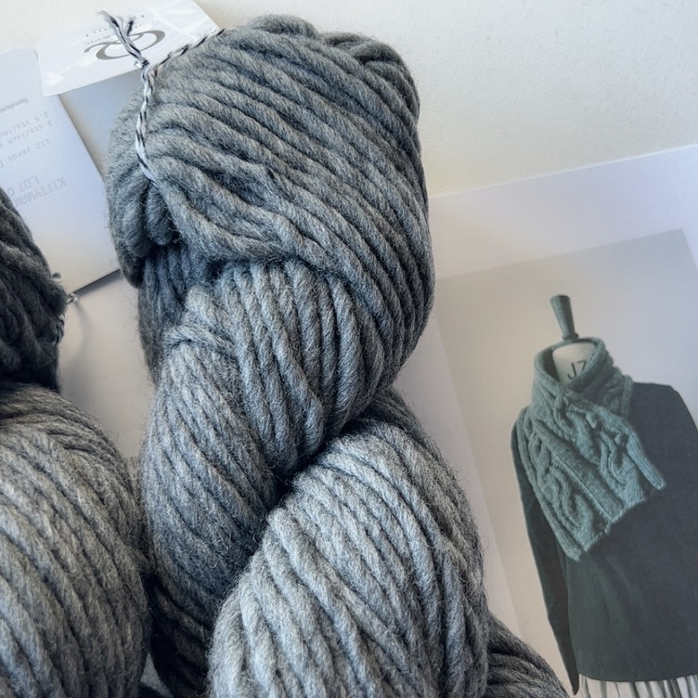 流苏球球扣暖脖DIY编织材料包