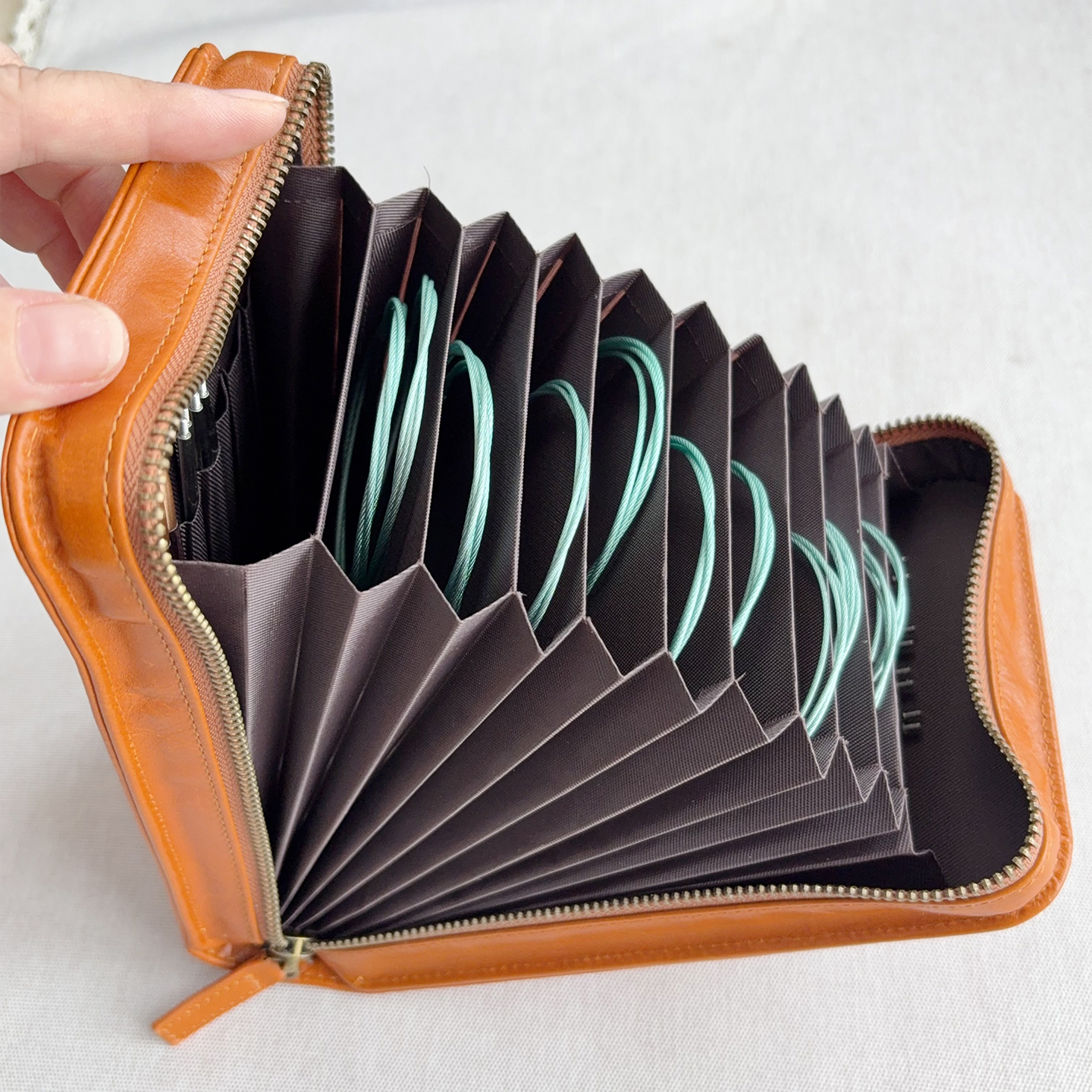 盛莲 Himalaya Circular Needle Case 固定环针针包 真皮收纳包