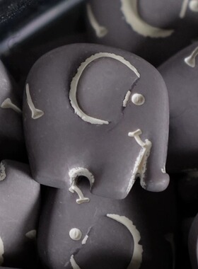 15mm 一颗价格英国Textile Garden灰色大象涤纶纽扣