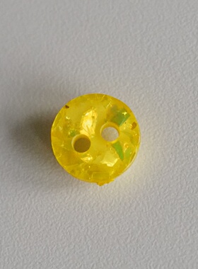 10mm 一颗价格英国Textile Garden阳光黄色闪亮涤纶纽扣