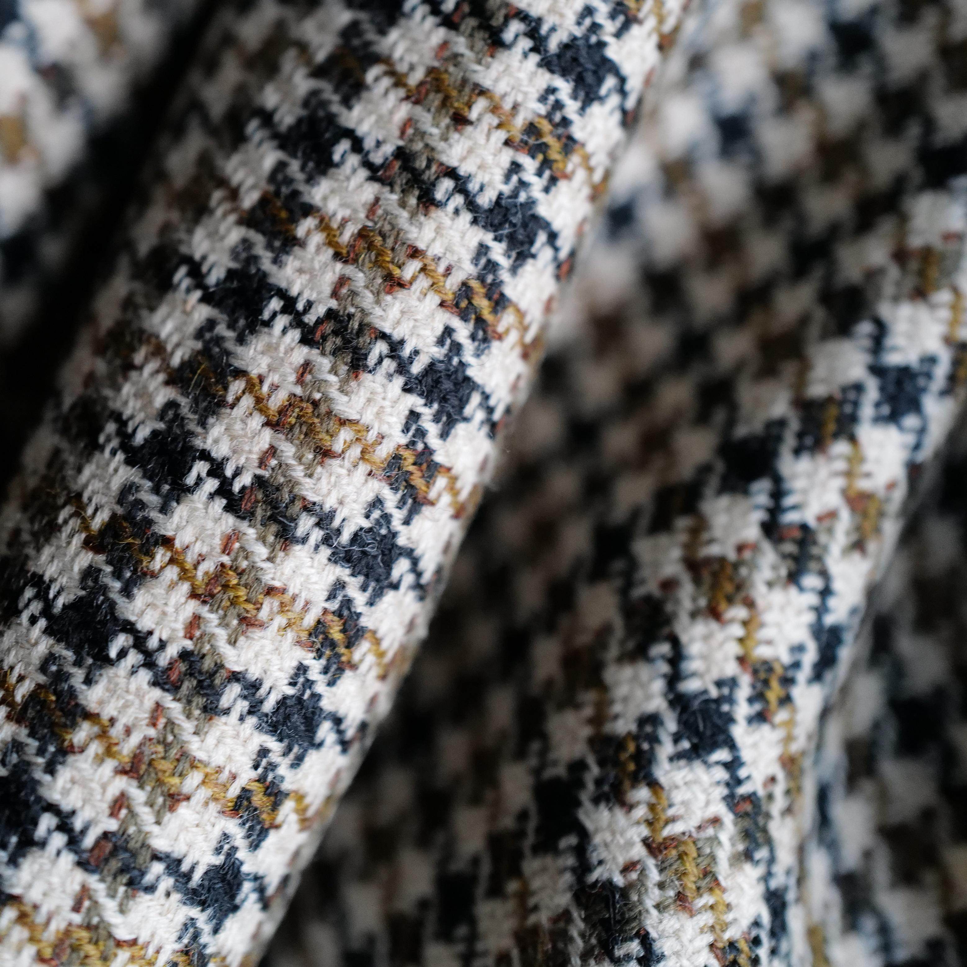 经典大地色狗牙纹羊毛布