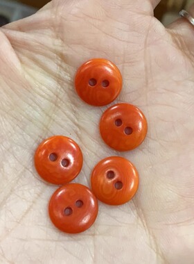 11mm1颗价格英国Textile Garden象牙棕榈简洁橘色纽扣