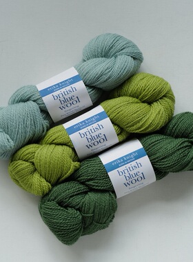 50克200米英国Erika Knight蓝脸莱斯特羊毛FINGERING粗BLUE WOOL