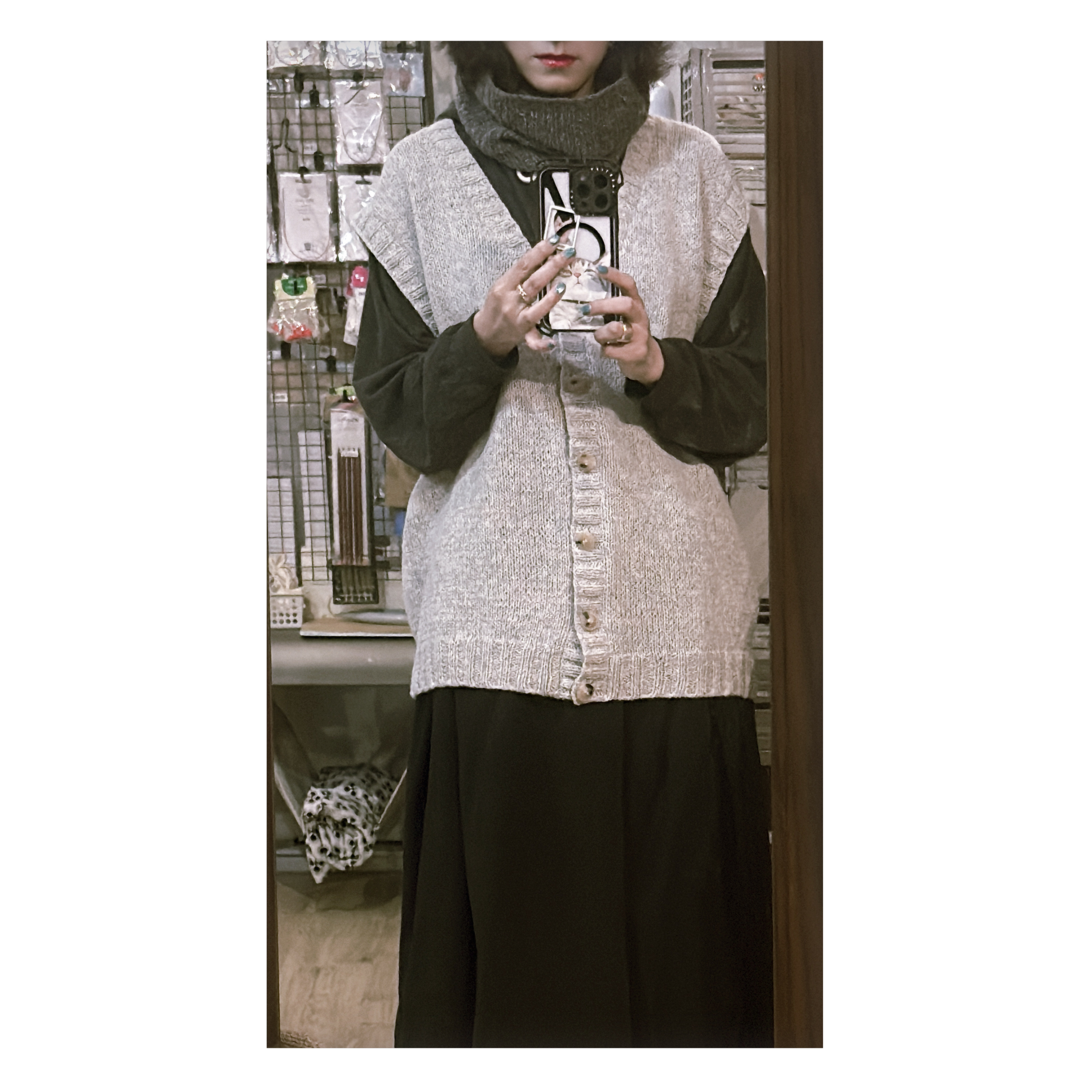 非成品不含工具扣子 男女可穿V领日常羊毛马甲DIY编织材料包