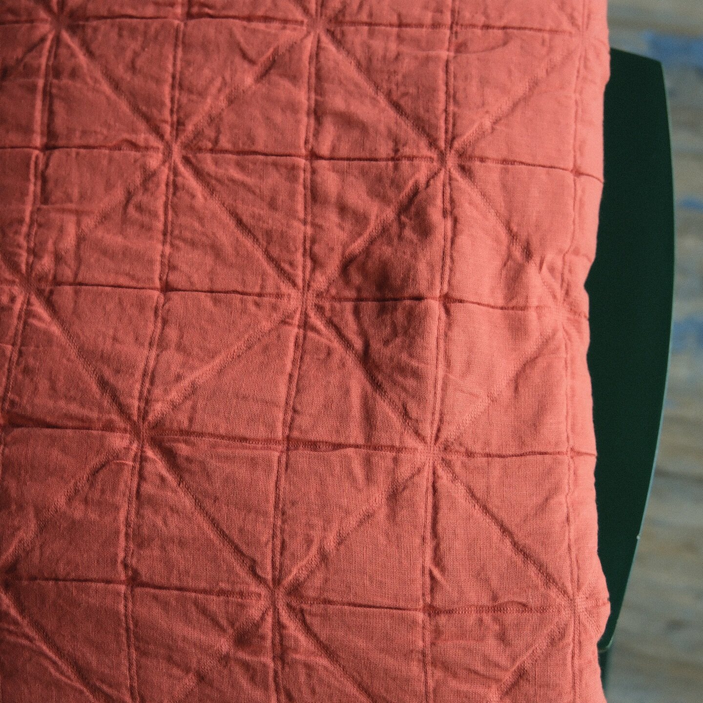 10cm价120cm宽英国Merchant and Mills橙色鲜亮提花压纹棉布