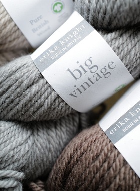 英国设计师Erika Knight大古着羊毛线BIG VINTAGE WOOL100克122米
