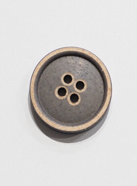 20mm一颗价格英国Textile Garden仿木格雷系灰色涤纶材质纽扣