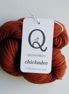 FOX色 50克166米Quince Chickadee贴身轻盈柔软亲肤羊毛线