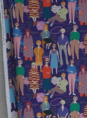 绝版 20cm长价110cm宽日本NORA Parisian巴黎人穿搭图鉴紫色棉布