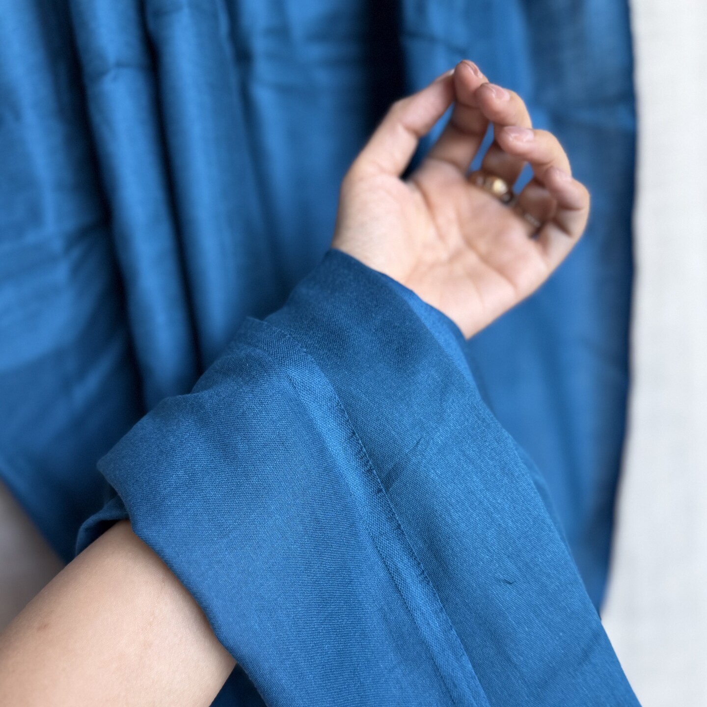 青金石蓝色平纹印度棉布