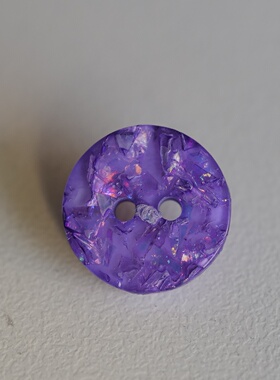 15mm 一颗价格英国 Textile Garden 紫色闪亮涤纶纽扣