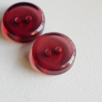 玫瑰红透明中间微凹纽扣