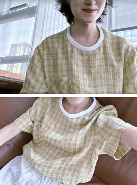 仅示范不出售Merchant and mills Tee Shirt纸样亚麻面料40码示范