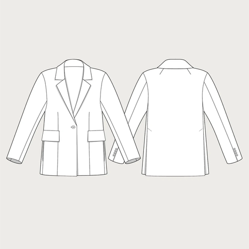 Blazer西装西服裁剪纸样XS-L码