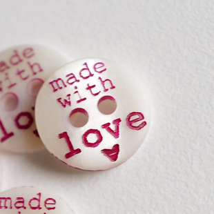 love爱心纽扣 with 12mm多1颗价英国Textile Garden灵动水光made