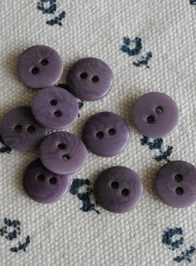 11mm一颗价英国Textile Garden高级简洁冷灰紫色象牙棕榈纽扣