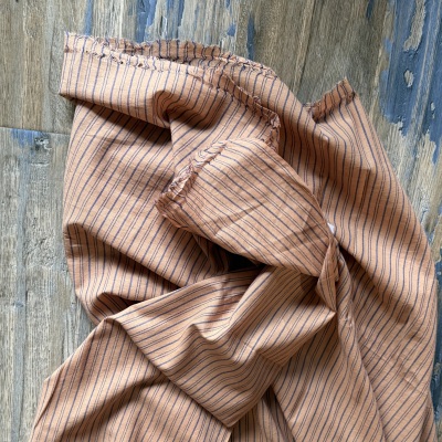 10cm长价122cm宽英国Merchant and mill迪塔尼蓝条纹粉橘印度棉布