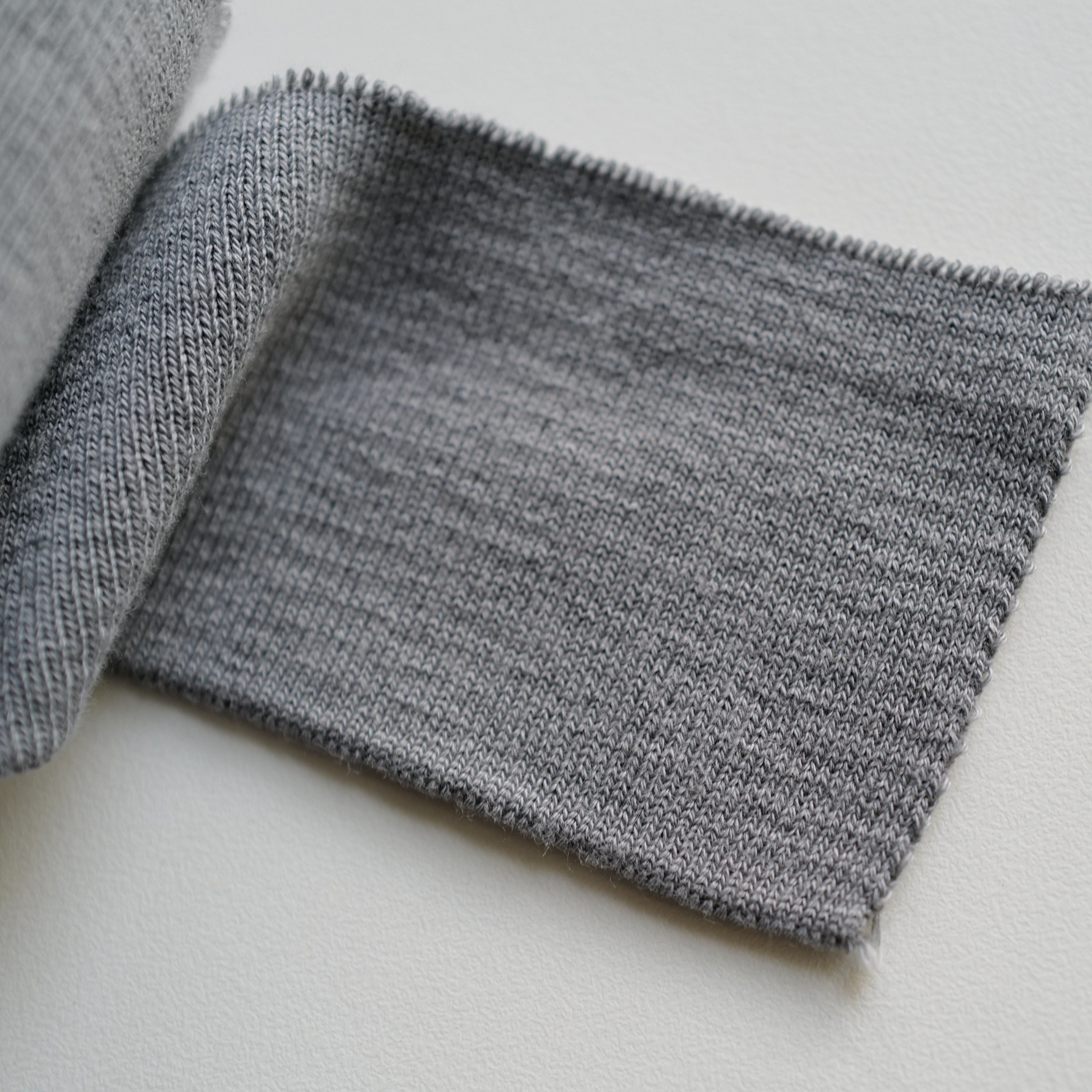 绝版优惠价6cm宽103cm长英国Merchant and mills纯灰色弹力罗纹布