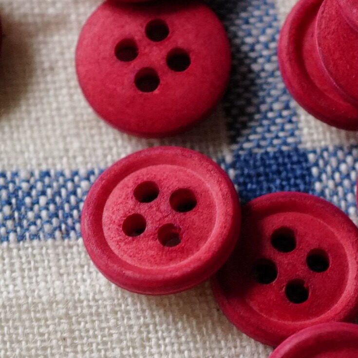 斯嘉丽红棉主成分四孔简洁纽扣