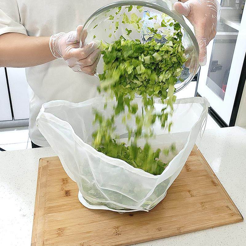 2个可站立尼龙挤菜袋大口径饺子馅挤水器中药渣豆浆豆渣过滤神器