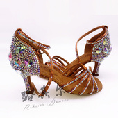 镶钻鞋 311女童拉丁舞鞋 加钻 拉丁鞋 舞鞋 夏季 软底成人拉丁舞鞋