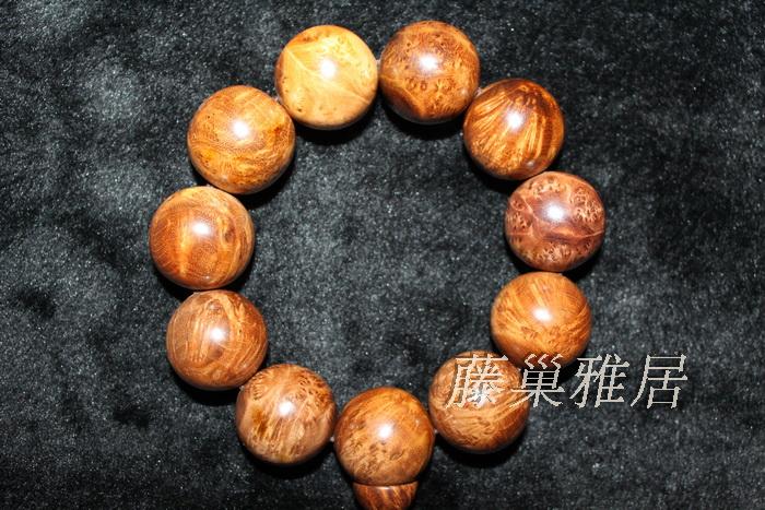 藤巢雅居(文玩店)/麻梨制品/满花麻梨手串1276