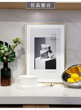 厨房仿真花托盘挂画组合软装饰品